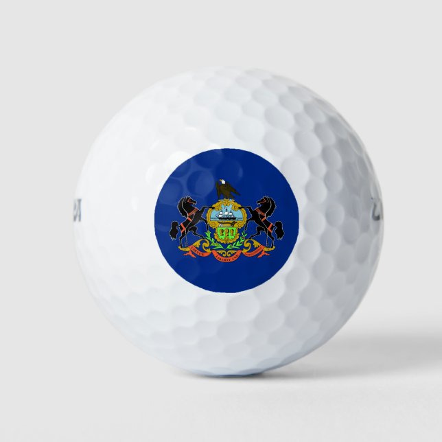Wilson Golf Ball mit der Flagge von Pennsylvania (Vorderseite)