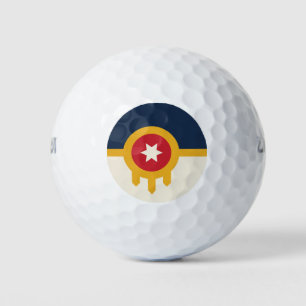 Wilson Golf Ball mit der Flagge von Tulsa, Oklahom