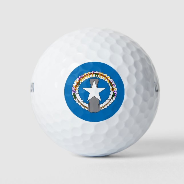 Wilson Golf Ball mit Fahne von Northern Mariana (Vorderseite)