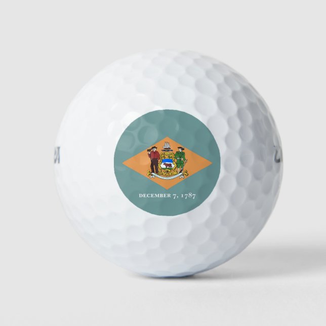 Wilson Golf Ball mit Flagge von Delaware, USA (Vorderseite)
