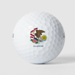 Wilson Golf Ball mit Flagge von Illinois, USA