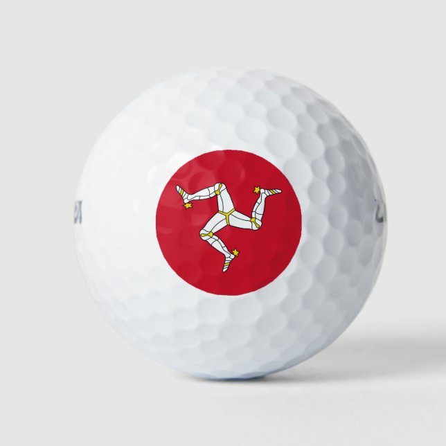 Wilson Golf Ball mit Isle Man flagge, Vereinigtes  (Vorderseite)