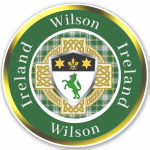 Wilson Irish Shield/Celtic Cross Personalisiert Aufkleber
