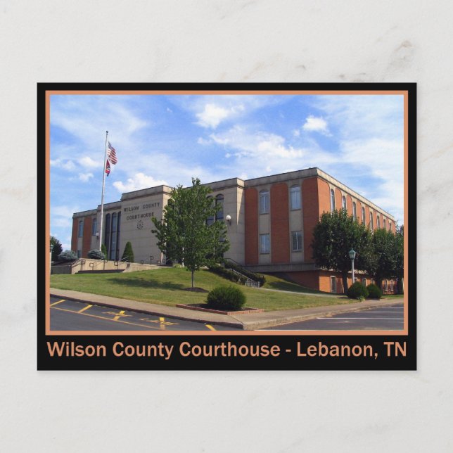 Wilson Landkreis Courthouse - Libanon, TN Postkarte (Vorderseite)