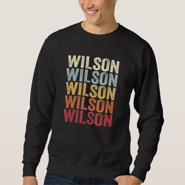 Wilson Michigan Wilson MI Retro Vintage Text Sweatshirt (Vorderseite)