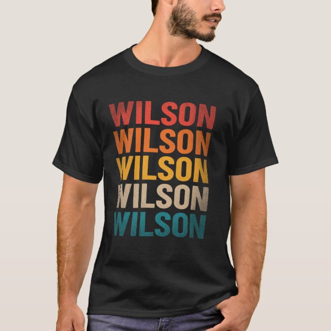 Wilson Nachname Shirt Vintag Wilson Name (Vorderseite)