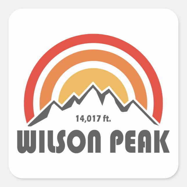 Wilson Peak Quadratischer Aufkleber (Vorderseite)
