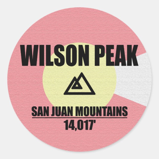 Wilson Peak Runder Aufkleber (Vorderseite)