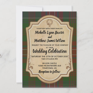Wilson Tartan Wedding Einladung
