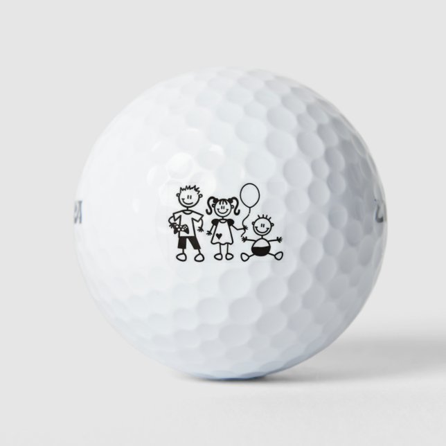 Wilson Ultra 500/Golf Ball/Strichmännchen Family Golfball (Vorderseite)