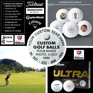 Wilson Ultra 500 Golfbälle mit 12 x Foto-Logo