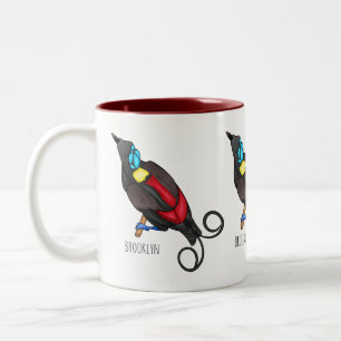 Wilsons Vogel-of-Paradies-Vogel-Cartoon Zweifarbige Tasse