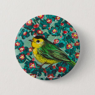 Wilson's Warbler Button