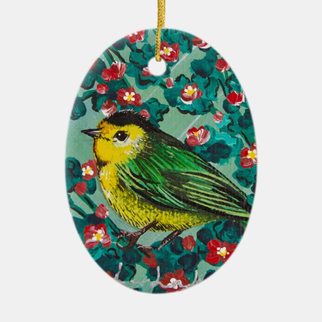 Wilson's Warbler Keramikornament (Vorne)