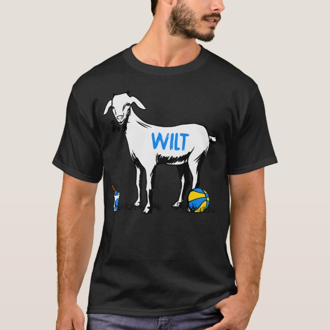Wilt Chamberlain Goat Basketball T-Shirt (Vorderseite)