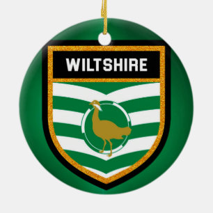 Wiltshire Flag Keramik Ornament