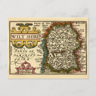 Wiltshire Landkreis England Altes Antiquariat Atla Postkarte