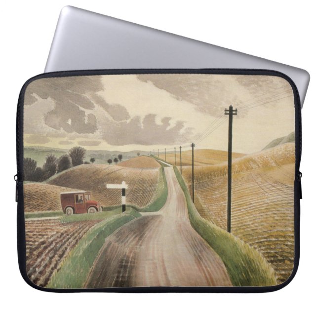 Wiltshire Landscape (von Eric Ravilious) Laptopschutzhülle (Vorderseite)
