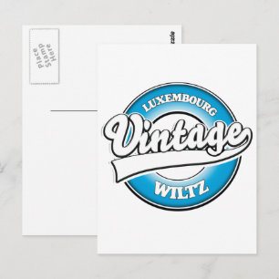 Wiltz Luxembourg Retrologo Postkarte