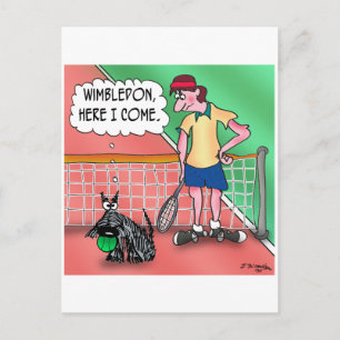 Wimbledon, hier komme ich postkarte