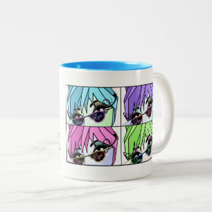 Wimper-Divas peitschen heraus! Zweifarbige Tasse