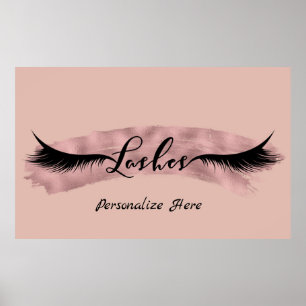 Wimpern Augen Wimpern Rose Gold Erröten Rosa Schön Poster
