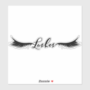 Wimpern Augenbrauen Make-up Augen Logo Typ Aufkleber