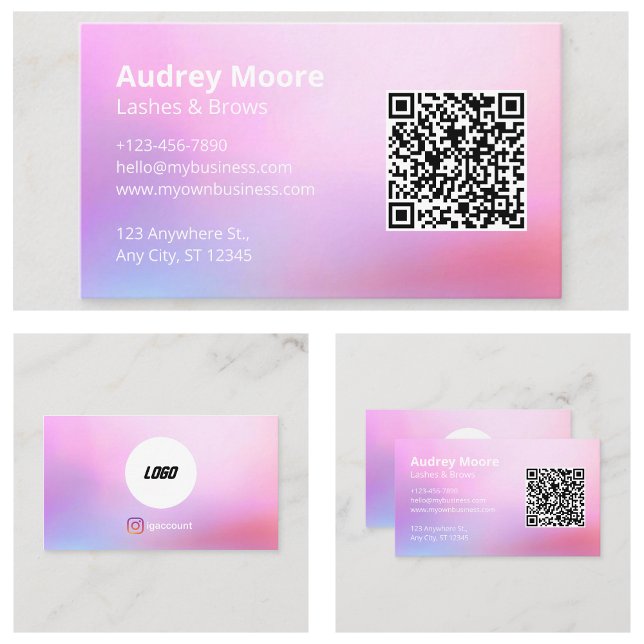 Wimpern Brauen Lash Tech Visitenkarte (Lashes Brows Lash Tech Business Card
)