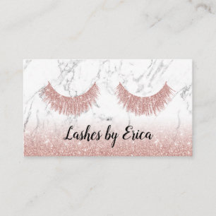 Wimpern Brauen Visagist Rose Gold Modern Marmor Visitenkarte