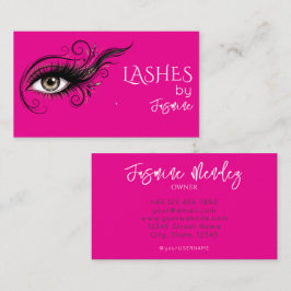 Wimpern Hot Pink Professionell Elegant Einfach Skr Visitenkarte
