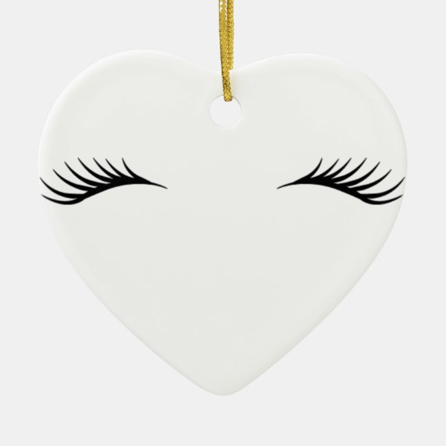 Wimpern Keramikornament (Vorne)