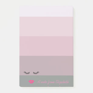 Wimpern, Lippen auf Streifen-Personalized Post-it Klebezettel
