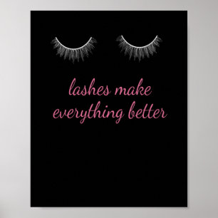 Wimpern Machen Alles Besser Kosmetik Poster