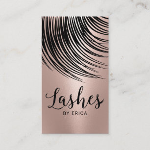 Wimpern Make-up-Artist Modern Rose Gold-Eyelash Visitenkarte