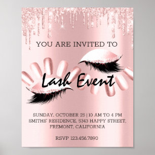 Wimpern-Make-up-Schönheitsbehandlung-Bewerbung Ros Poster