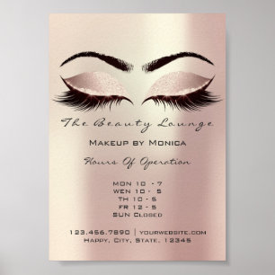Wimpern Makeup Artist Glitter Schönheit Rosa Pink Poster