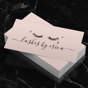 Wimpern Makeup Artist Süße Zeichnung Rosarot Visitenkarte