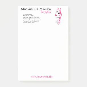 Wimpern Maniküre Haar Rosa Mädchen Schönheit Brand Post-it Klebezettel