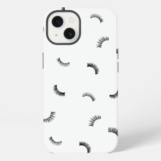 Wimpern Muster iPhone Hülle (Rückseite)
