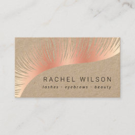 Wimpern Rustic kraft rosegold makeup artist eyelas Visitenkarte