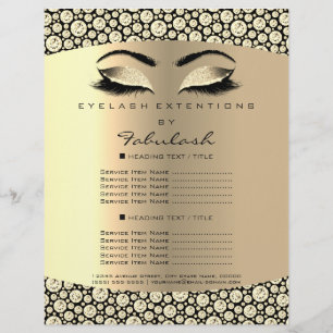 Wimpern-Schönheits-Diamant-Sepia-Flugblatt-Preisli Flyer