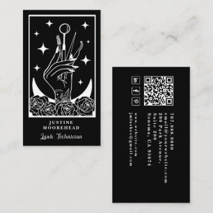 Wimpern-Tech-Tarotkarte Schwarze Visitenkarte