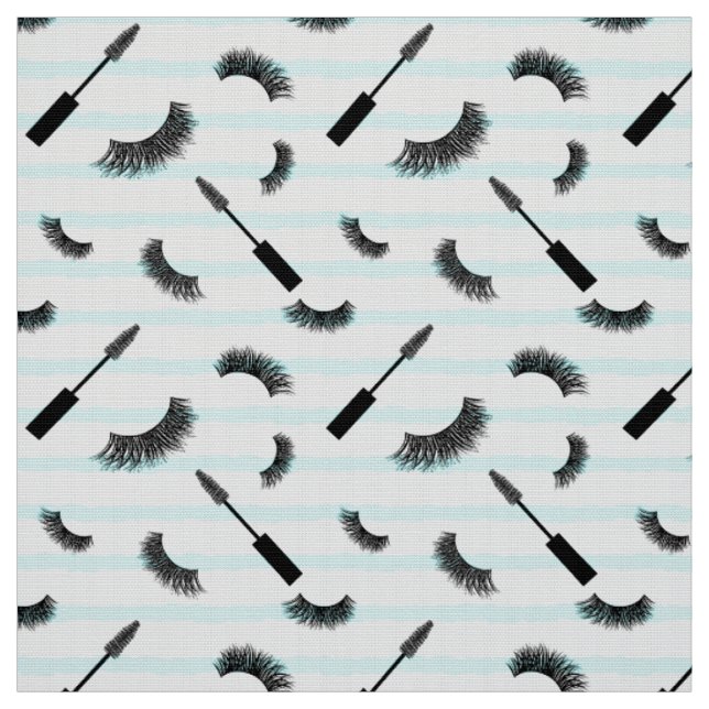 Wimpern und Mascara mit silberfarbenem Glitzer Stoff (Muster)