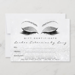 Wimpern Weiß Silber Make-up Zertifikat Geschenk Gl
