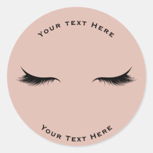 Wimpern Wimpern Schönheitssalon Spa Make-up Custom Runder Aufkleber