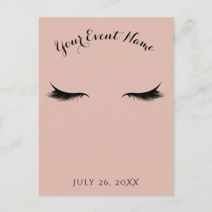 Wimpern Wimpern Schönheitssalon Spa Make-up Verans Einladungspostkarte