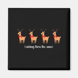Wimpernkünstlerin Weihnachtsrentier Schönheitspfle Magnet