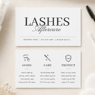 Wimpernpflege Schwarzes Minimalistisches Pflege-In