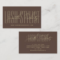 Wimpernstylist moderne Typografieschrift braun