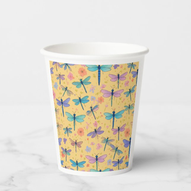 Wimperntusche Dragonfly Garden Paper Cup Pappbecher (Vorderseite)